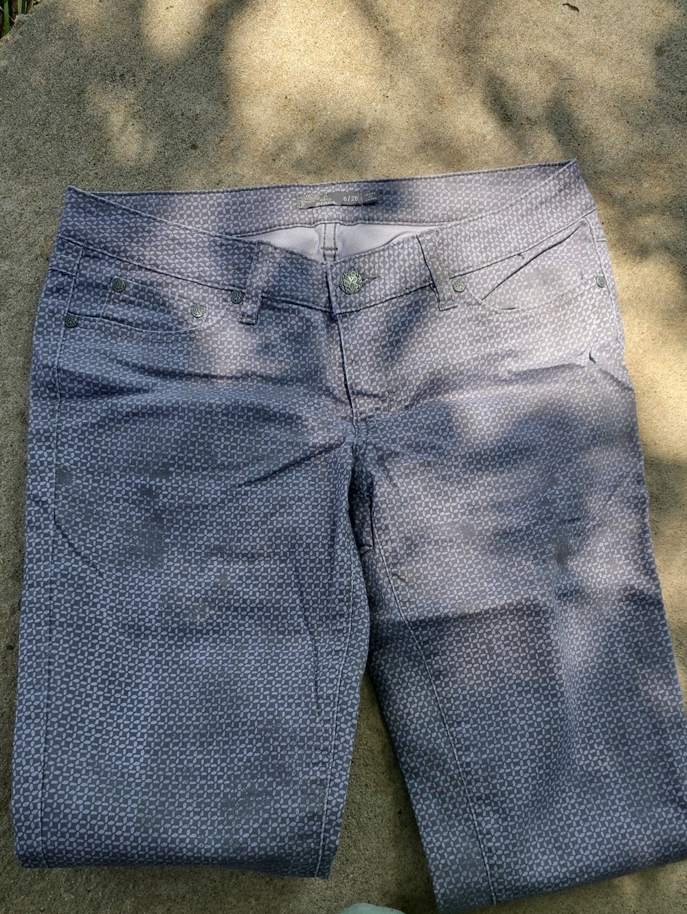 Prana Women's Grey Patterned Jeans